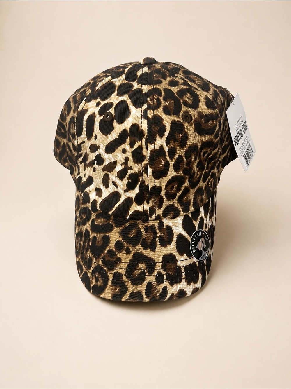 Leopard Print Baseball Cap - Brown